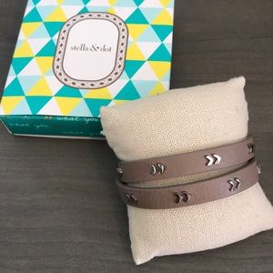 Stella & Dot Leather Wrap Bracelet